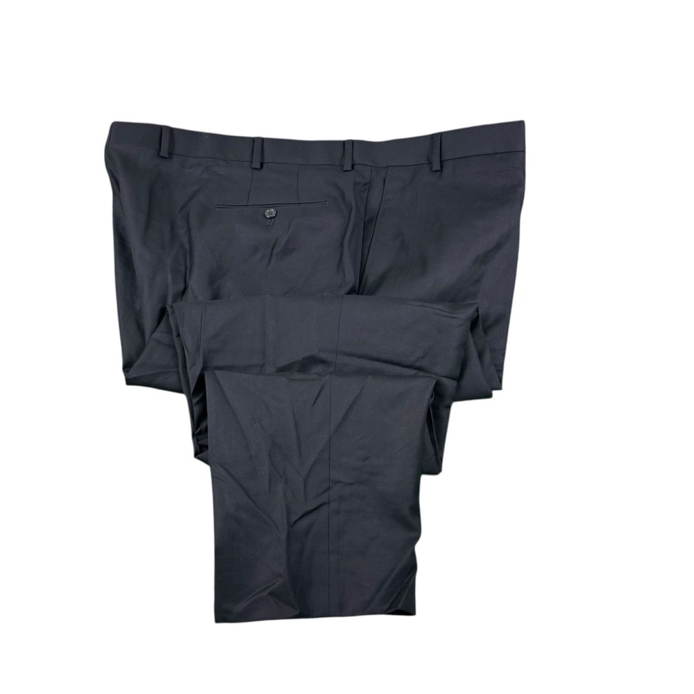 Samuelsohn Black Current Flat Front Super 110s Wool Trouser Size‎ 48x27
